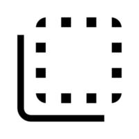 icona del glifo del pulsante capovolgi indietro. simbolo della sagoma. spazio negativo. illustrazione vettoriale isolato