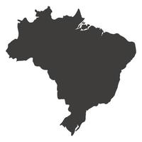 sagoma della mappa del paese del brasile vettore