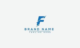 f logo design template elemento di branding grafico vettoriale. vettore