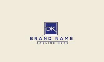 dk logo design template elemento di branding grafico vettoriale. vettore