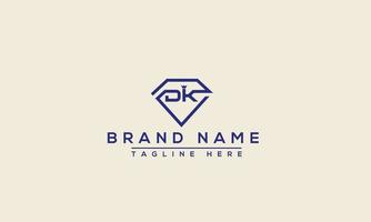 dk logo design template elemento di branding grafico vettoriale. vettore