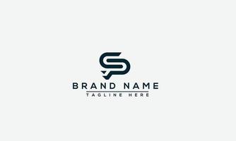 sp logo design template elemento di branding grafico vettoriale. vettore