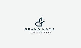 td logo design template elemento di branding grafico vettoriale. vettore