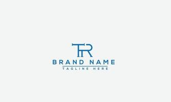 tr logo design template elemento di branding grafico vettoriale. vettore