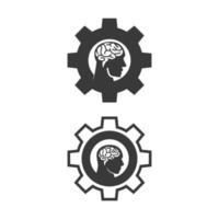 disegno dell'icona di illustrazione vettoriale del cervello