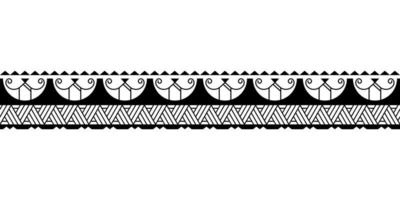 braccialetto tatuaggio maori polinesiano. vettore senza cuciture manica tribale.