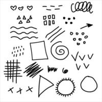 collezione disegnata a mano di doodle vettore