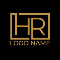 hr iniziali del monogramma logo pro vettore