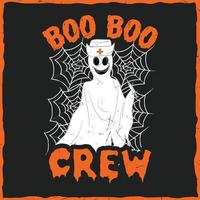 felice halloween strega spaventoso fantasma boo zucca festa illustrazione arte citazione retrò vintage t-shirt svg design vettore