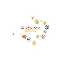 logo estate autunno vettore