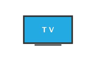 icona della tv vettoriale impostata su sfondo bianco, televisione di sagome isolate in stile piatto.