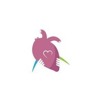 amo il logo vettoriale del cuore umano