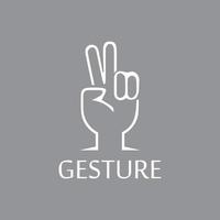 gesti delle mani e lingua dei segni isolati vettore