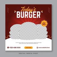 i social media dell'hamburger di oggi vettore