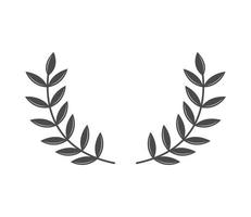 emblema di foglie di alloro vettore