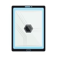 emblema del computer tablet vettore