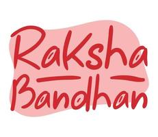 scritta rossa raksha bandhan vettore