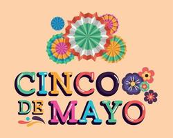 biglietto d'invito cinco de mayo vettore