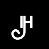 ih lettera logo design su sfondo nero. ih creative iniziali lettera logo concept. ih disegno della lettera. ih disegno di lettera bianca su sfondo nero. oh, oh logo vettore