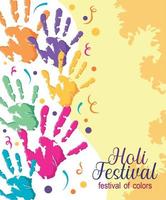 felice holi, festival dei colori dell'india vettore