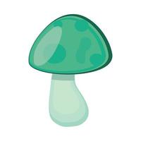 cartone animato di funghi verdi vettore