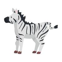 zebra simpatico animaletto vettore