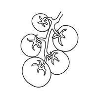 pomodoro in stile doodle vettore