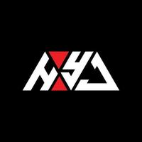 design del logo della lettera del triangolo hyi con forma triangolare. monogramma di design del logo del triangolo hyi. modello di logo vettoriale triangolo hyi con colore rosso. logo triangolare hyi logo semplice, elegante e lussuoso. ciao