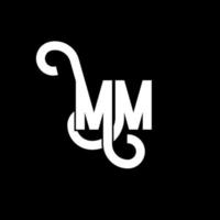 disegno del logo della lettera mm. lettere iniziali mm icona logo. modello di progettazione logo minimal lettera astratta mm. mm lettera disegno vettoriale con colori neri. logo mm