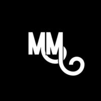 disegno del logo della lettera mm. lettere iniziali mm icona logo. modello di progettazione logo minimal lettera astratta mm. mm lettera disegno vettoriale con colori neri. logo mm