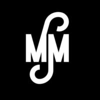 disegno del logo della lettera mm. lettere iniziali mm icona logo. modello di progettazione logo minimal lettera astratta mm. mm lettera disegno vettoriale con colori neri. logo mm