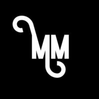 disegno del logo della lettera mm. lettere iniziali mm icona logo. modello di progettazione logo minimal lettera astratta mm. mm lettera disegno vettoriale con colori neri. logo mm