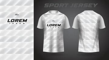 maglia bianca design in jersey sportivo vettore