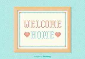 Welcome Home Ricamo vettoriale