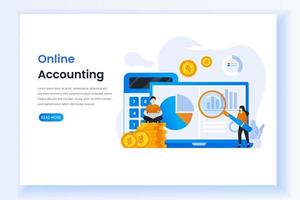 landing page per la contabilità digitale vettore