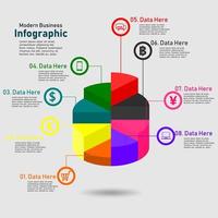 grafico a torta moderno business infografica vettore