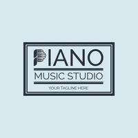 modello di progettazione del logo della lettera dello studio di musica per il marchio o l'azienda e altro vettore