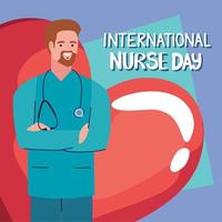 scritte per la giornata internazionale dell'infermiera vettore