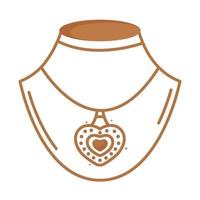 collana con cuore vettore