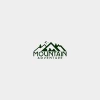 disegno vettoriale dell'illustrazione del logo dell'avventura in montagna