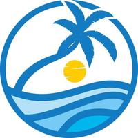 illustrazione del logo del mare vettore