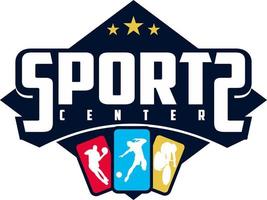 illustrazione del logo del centro sportivo vettore