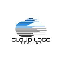 modello vettoriale del logo dei dati cloud