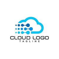 modello vettoriale del logo dei dati cloud