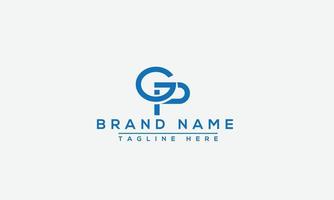 gp logo design template elemento di branding grafico vettoriale. vettore