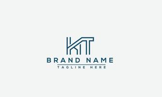 kt logo design template elemento di branding grafico vettoriale. vettore