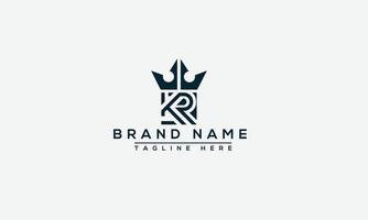 kr logo design template elemento di branding grafico vettoriale. vettore