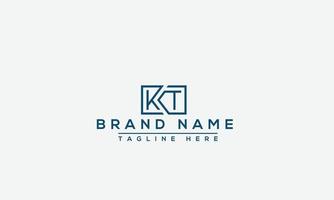 kt logo design template elemento di branding grafico vettoriale. vettore