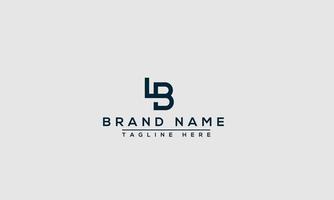 elemento di branding grafico vettoriale del modello di progettazione del logo lb.