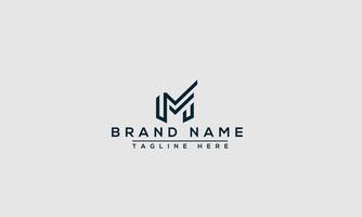 m logo design template elemento di branding grafico vettoriale. vettore